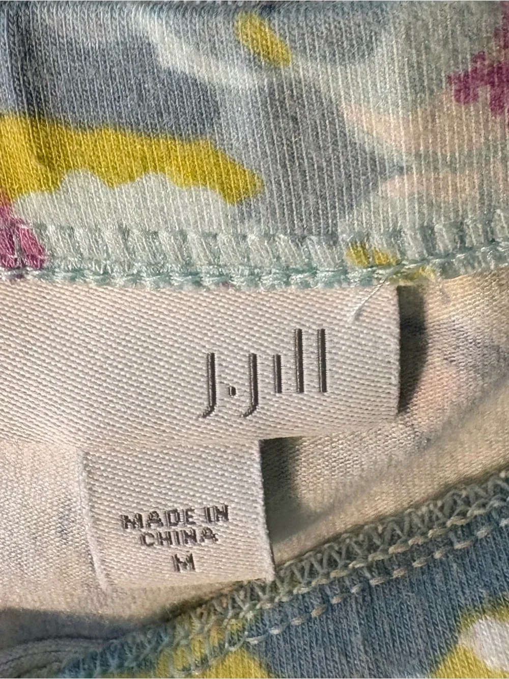 J. Jill Light Blue Floral Mini Skirt and Cardigan
